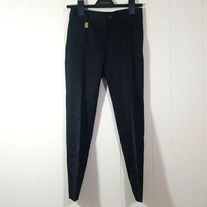 Dolce & Gabbana Short Silk-like Black Dress Pants